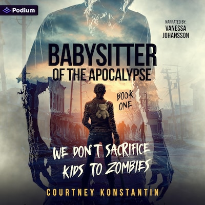 Babysitter of the Apocalypse – omslag til lydbogen af Courtney Konstantin
