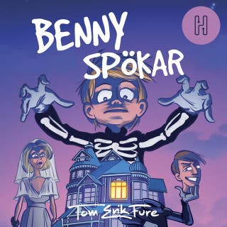 Benny spökar – omslag till ljudboken av Tom Erik Fure