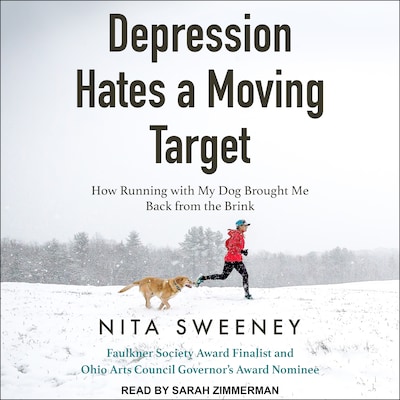 Depression Hates a Moving Target – omslag til lydbogen af Nita Sweeney