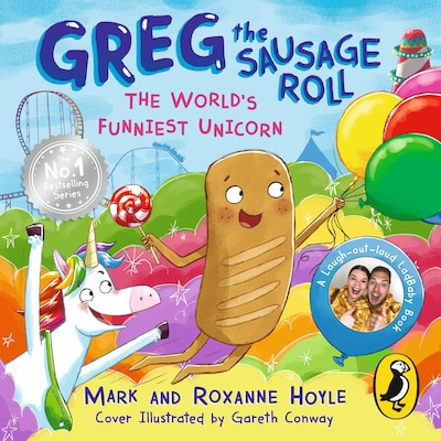Greg the Sausage Roll: The World’s Funniest Unicorn – omslag til lydbogen af Mark Hoyle, Roxanne Hoyle