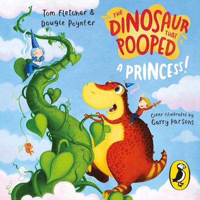The Dinosaur that Pooped a Princess! – omslag til lydbogen af Tom Fletcher, Dougie Poynter