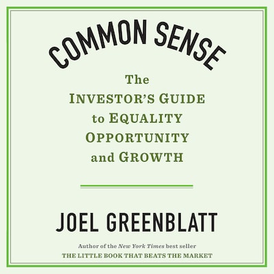 Common Sense – omslag til lydbogen af Joel Greenblatt