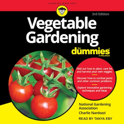 Vegetable Gardening For Dummies – omslag til lydbogen af Charlie Nardozzi, National Gardening Association