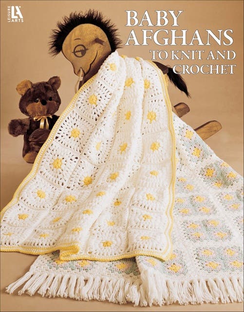 Baby Afghans to Knit and Crochet – omslag til lydbogen af Leisure Arts