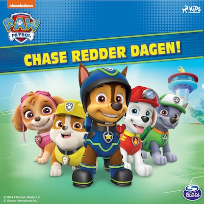 Paw Patrol: Chase redder dagen! – omslag til lydbogen af PAW Patrol