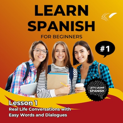 Learn Spanish for Beginners - Lesson 1 – omslag til lydbogen af Jasmin Voges