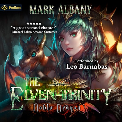 Noble Dragon – omslag til lydbogen af Mark Albany