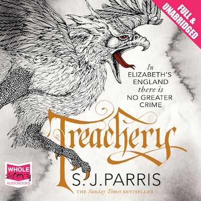 Treachery – omslag til lydbogen af S.J. Parris