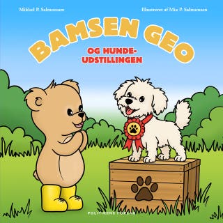 Bamsen Geo og hundeudstillingen – omslag til lydbogen af Mikkel Palm Salmonsen