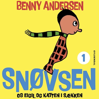 Snøvsen og Eigil og katten i sækken – omslag til lydbogen af Benny Andersen