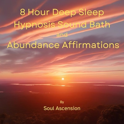 8 Hour Deep Sleep Hypnosis Sound Bath and Abundance Affirmations – omslag til lydbogen af Soul Ascension