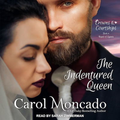 The Indentured Queen – omslag til lydbogen af Carol Moncado