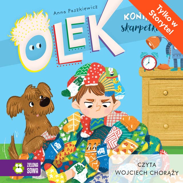 Olek kontra skarpetki – okładka audiobooka, autor Anna Paszkiewicz