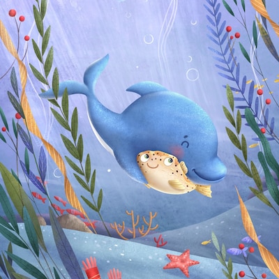 Danny the Dolphin – omslag til lydbogen af Linnea Taylor