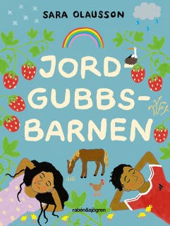 Jordgubbsbarnen – omslag till ljudboken av Sara Olausson