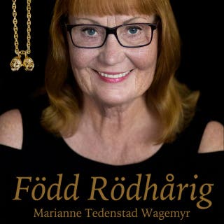 Född Rödhårig – omslag till ljudboken av Marianne Tedenstad Wagemyr