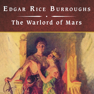The Warlord of Mars, with eBook – omslag til lydbogen af Edgar Rice Burroughs