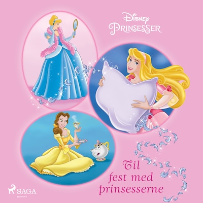 Til fest med prinsesserne – omslag til lydbogen af Disney