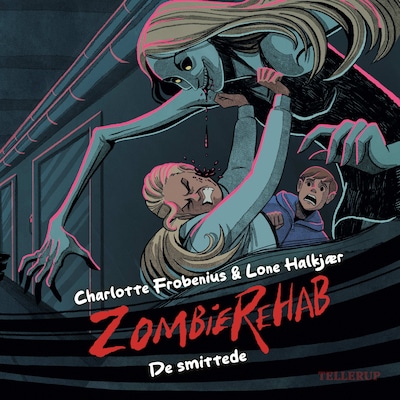 Zombie Rehab #2: De smittede – omslag til lydbogen af Lone Halkjær, Charlotte Frobenius
