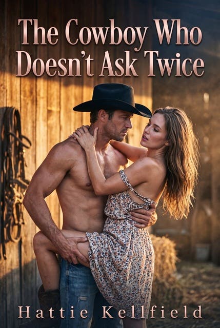 The Cowboy Who Doesn't Ask Twice: A Rough Cowboy Erotic Novel – omslag til lydbogen af Hattie Kellfield