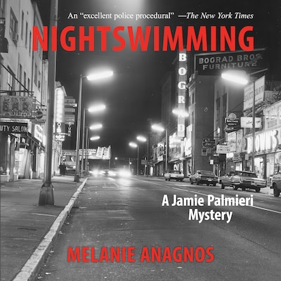Nightswimming – omslag til lydbogen af Melanie Anagnos