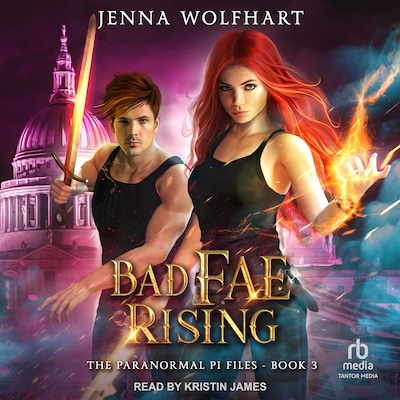 Bad Fae Rising – omslag til lydbogen af Jenna Wolfhart