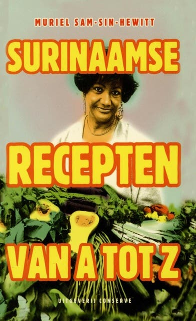 Surinaamse recepten van A tot Z – omslag van het luisterboek van Muriel Sam-Sin-Hewitt