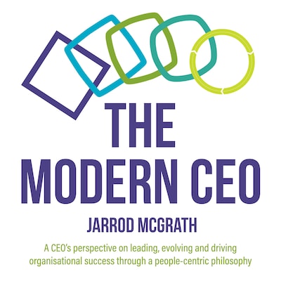 The Modern CEO – omslag til lydbogen af Jarrod McGrath