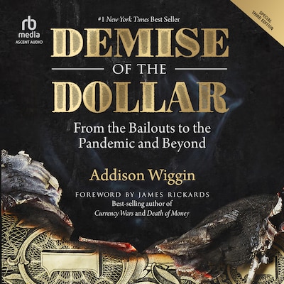 Demise of the Dollar – omslag til lydbogen af Addison Wiggin
