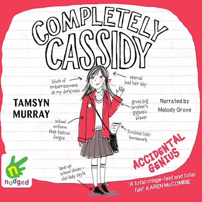 Completely Cassidy: Accidental Genius – omslag til lydbogen af Tamsyn Murray