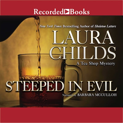 Steeped in Evil – omslag til lydbogen af Laura Childs