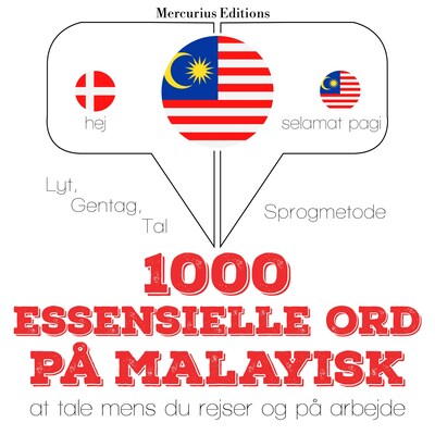 1000 essentielle ord på malayisk – omslag til lydbogen af JM Gardner