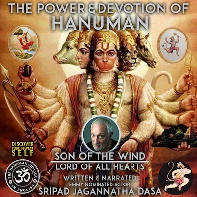 The Power & Devotion Of Hanuman – omslag til lydbogen af Sripad Jagannatha Das