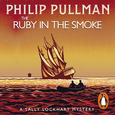 The Ruby in the Smoke – omslag til lydbogen af Philip Pullman