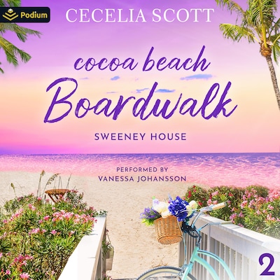 Cocoa Beach Boardwalk – omslag til lydbogen af Cecelia Scott