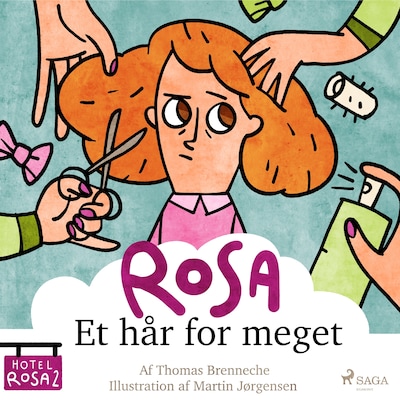 Hotel Rosa (2) - Et hår for meget – omslag til lydbogen af Thomas Banke Brenneche