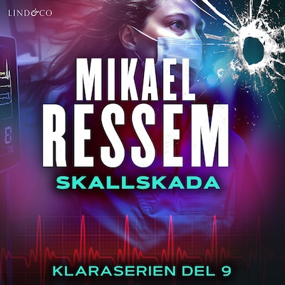 Skallskada – omslag till ljudboken av Mikael Ressem