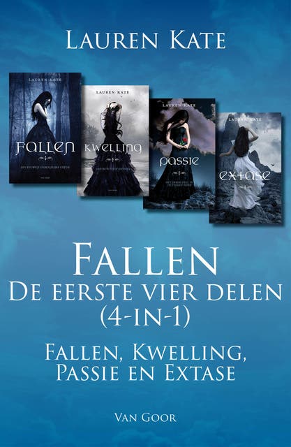 Fallen – De eerste vier delen (4-in-1): Fallen, Kwelling, Passie en Extase – omslag van het luisterboek van Lauren Kate