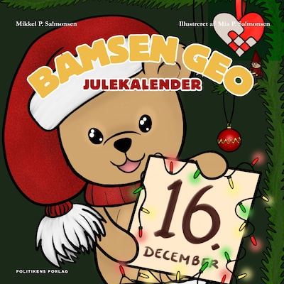 Bamsen Geos julekalender - Mødet med Dragen – omslag til lydbogen af Mikkel Palm Salmonsen, Marie Munk Jensen