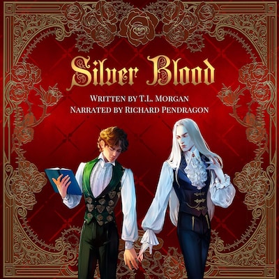 Silver Blood – omslag til lydbogen af T. L. Morgan