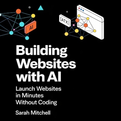 Building Websites with AI – omslag til lydbogen af Sarah Mitchell