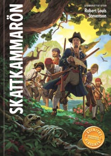 Skattkammarön – omslag till ljudboken av Cecilia Davidsson,Robert Louis Stevenson