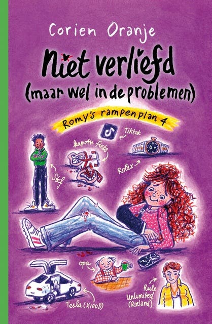 Niet verliefd (maar wel in de problemen) – omslag van het luisterboek van Corien Oranje