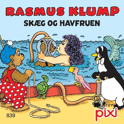 Rasmus Klump 3 - Skæg og Havfruen og Rasmus Klump holder høns – omslag til lydbogen af Carla Og Vilh. Hansen
