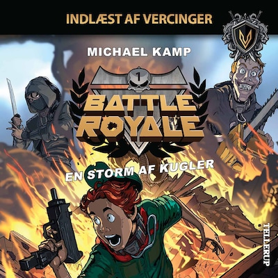 Battle Royale #1: En storm af kugler – omslag til lydbogen af Michael Kamp