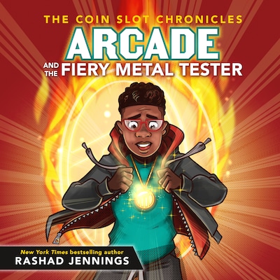 Arcade and the Fiery Metal Tester – omslag til lydbogen af Rashad Jennings