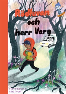 Rödluvan och herr varg – omslag till ljudboken av Maria Björsell