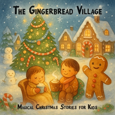 Magical Christmas Stories for Kids, The Gingerbread Village (unabridged) – omslag til lydbogen af Claudia Schröder
