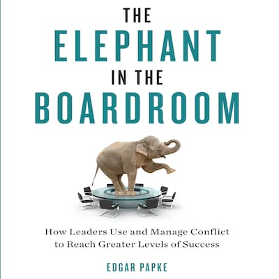 The Elephant in the Boardroom – omslag til lydbogen af Edgar Papke