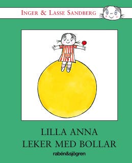 Lilla Anna leker med bollar – omslag till ljudboken av Inger Sandberg